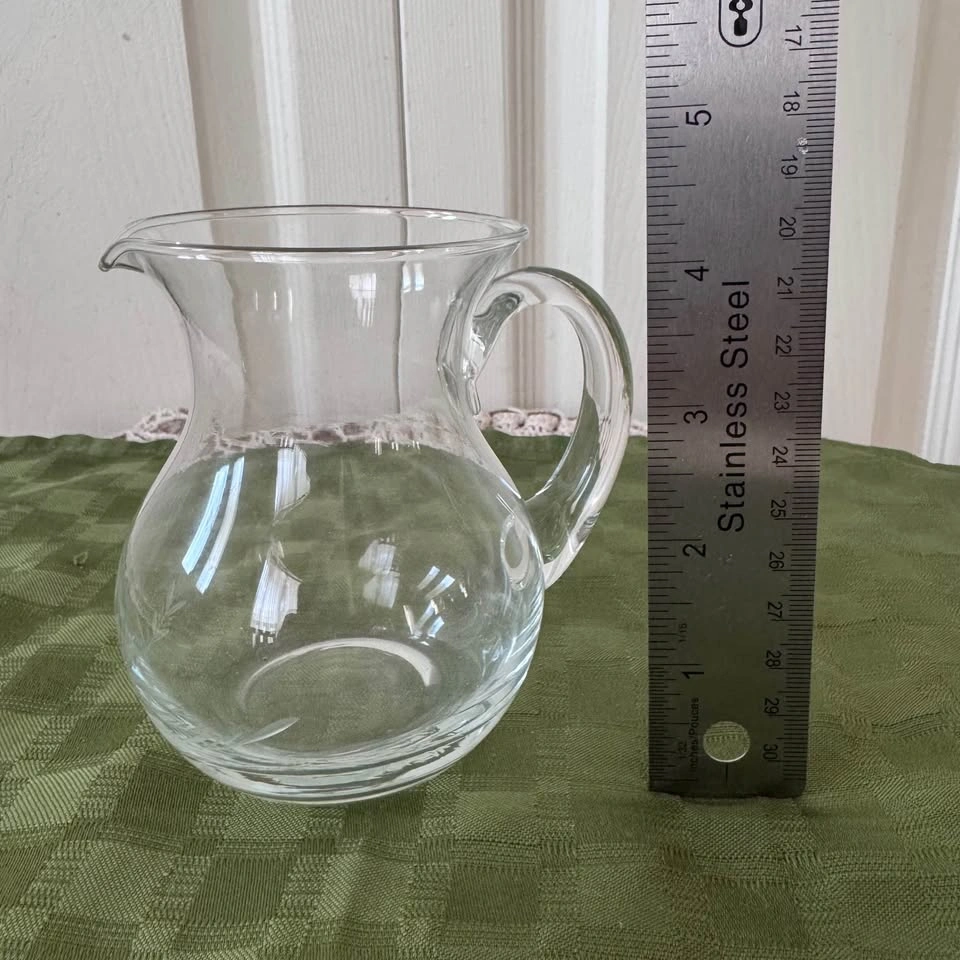Vintage etched cream pitcher - photo 4