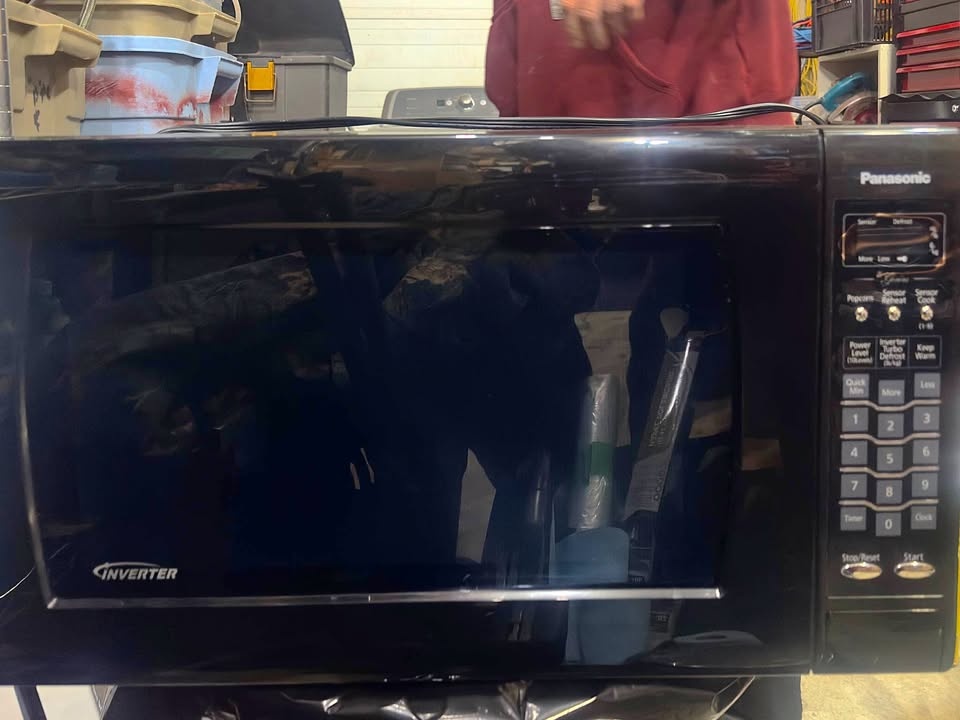 Black Panasonic Inverter Countertop Microwave