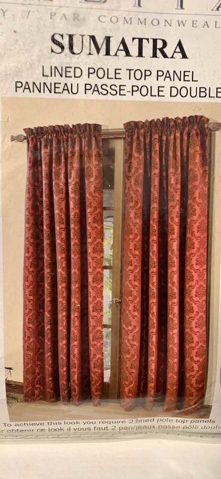 Burnt Orange Sumatra Curtains