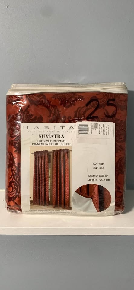 Burnt Orange Sumatra Curtains - photo 2
