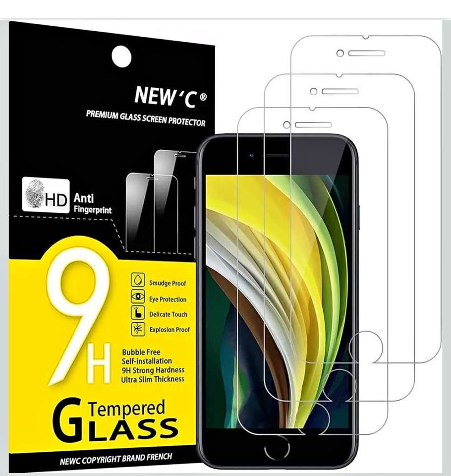 NEW'C 3 Pack iPhone SE 3/2 Screen Protector