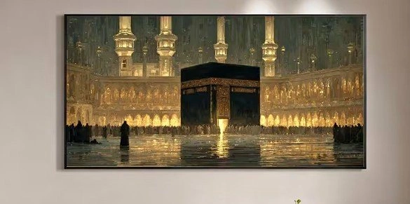 Kaaba Grand Mosque Canvas - Islamic Wall Art (Large Horizontal P