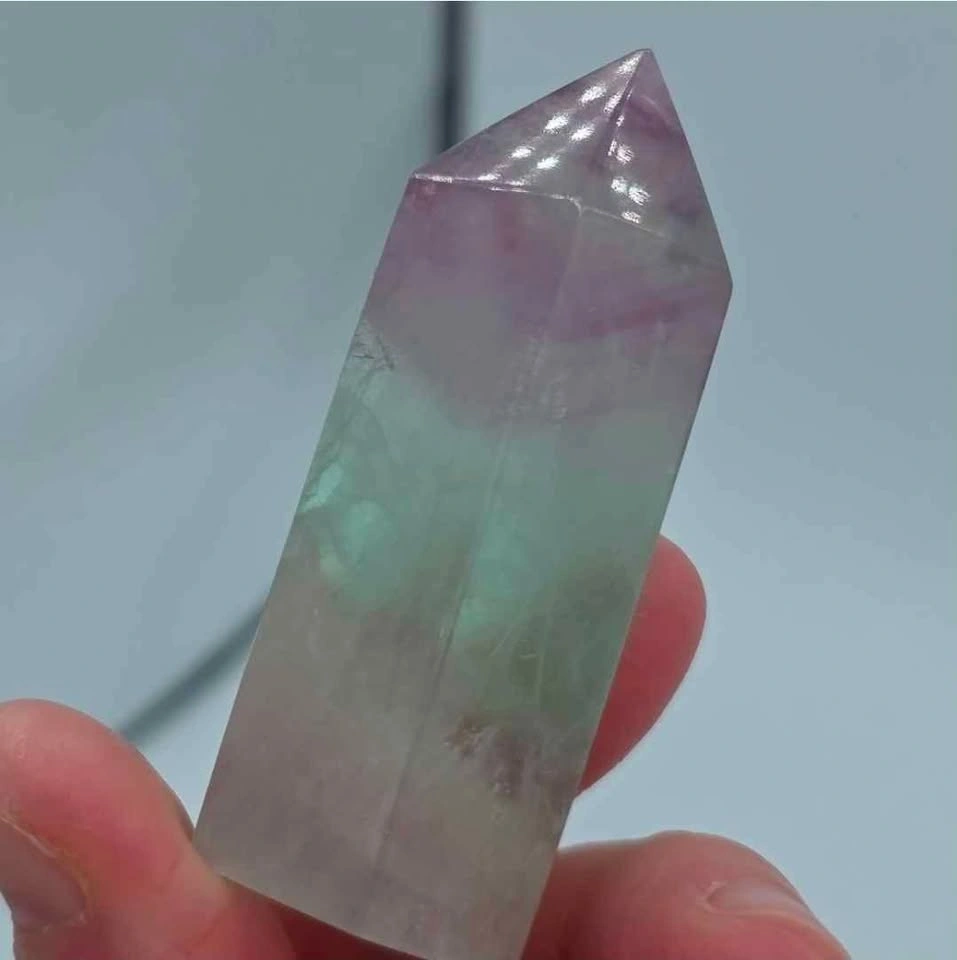 Rainbow Fluorite Crystal Tower - photo 4