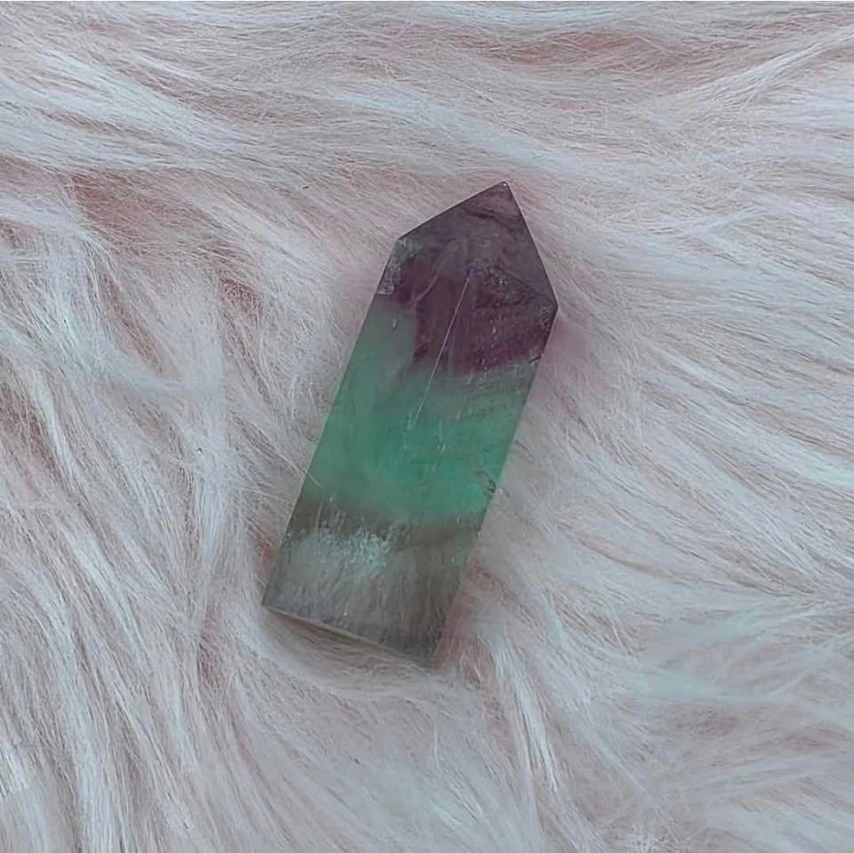 Rainbow Fluorite Crystal Tower - photo 5