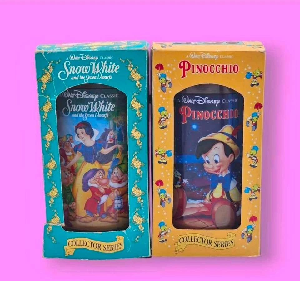 1994 Disney Burger King Pinocchio & Snow White Cups