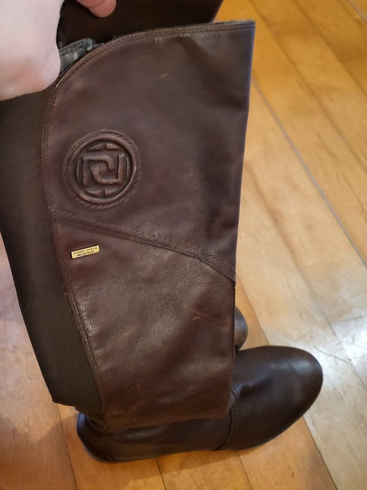 ROCKPORT LEATHER brown Riding Boots/ Equestrian 7.5 Womens Hydro - photo 4