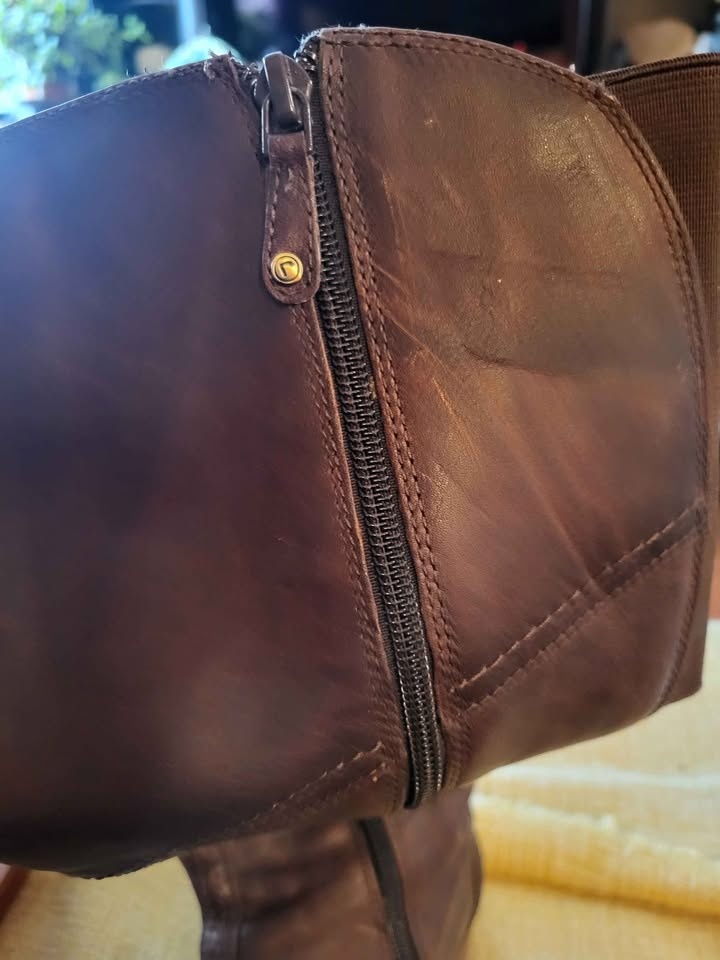 ROCKPORT LEATHER brown Riding Boots/ Equestrian 7.5 Womens Hydro - photo 5