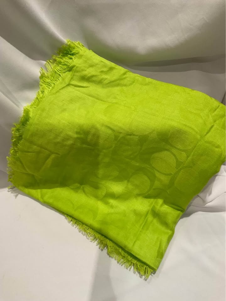 Coach Scarf / Swimsuit Wrap Large Lime Green - photo 4