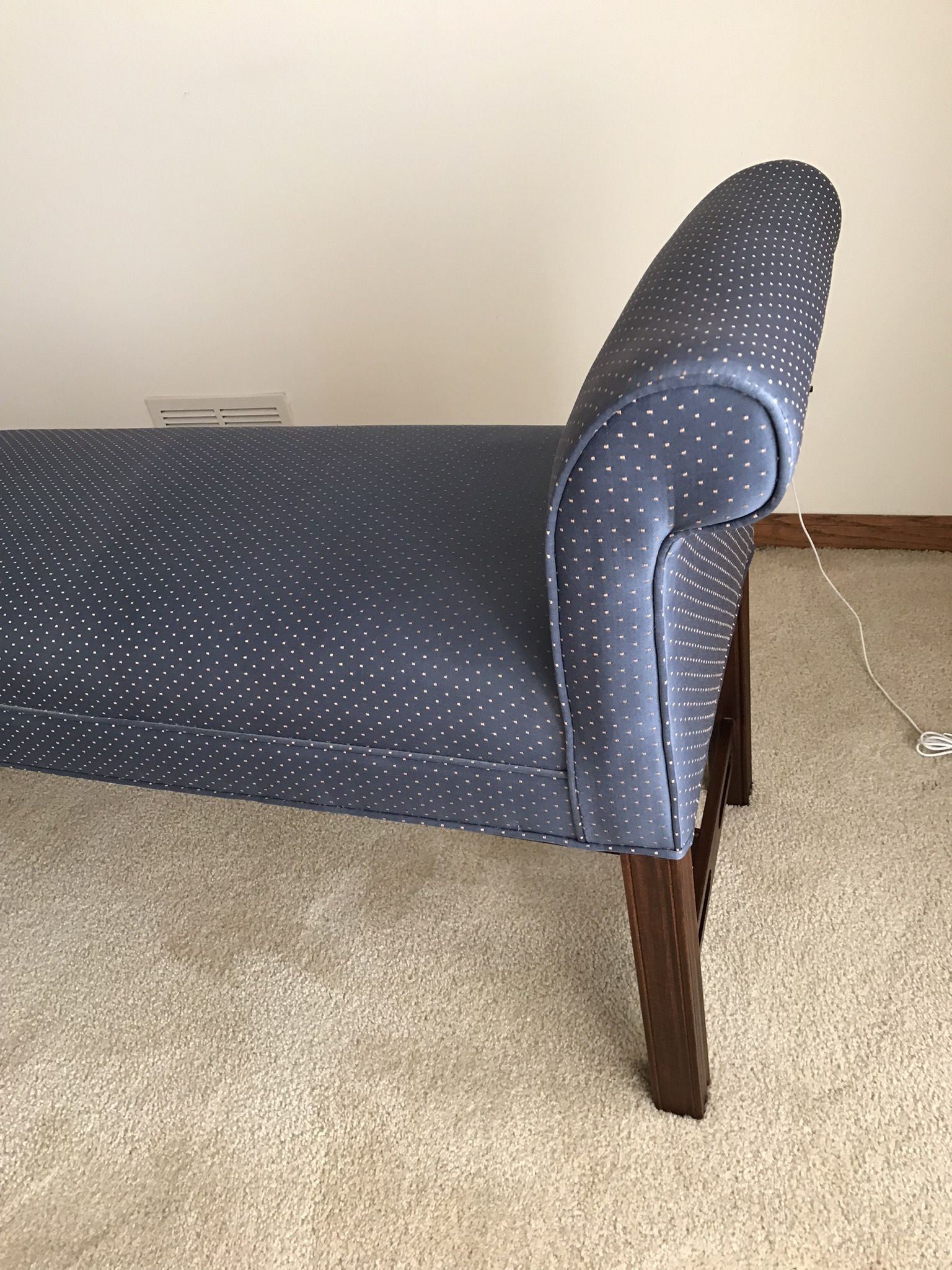 Ethan Allen Blue Upholstered Bench - photo 3