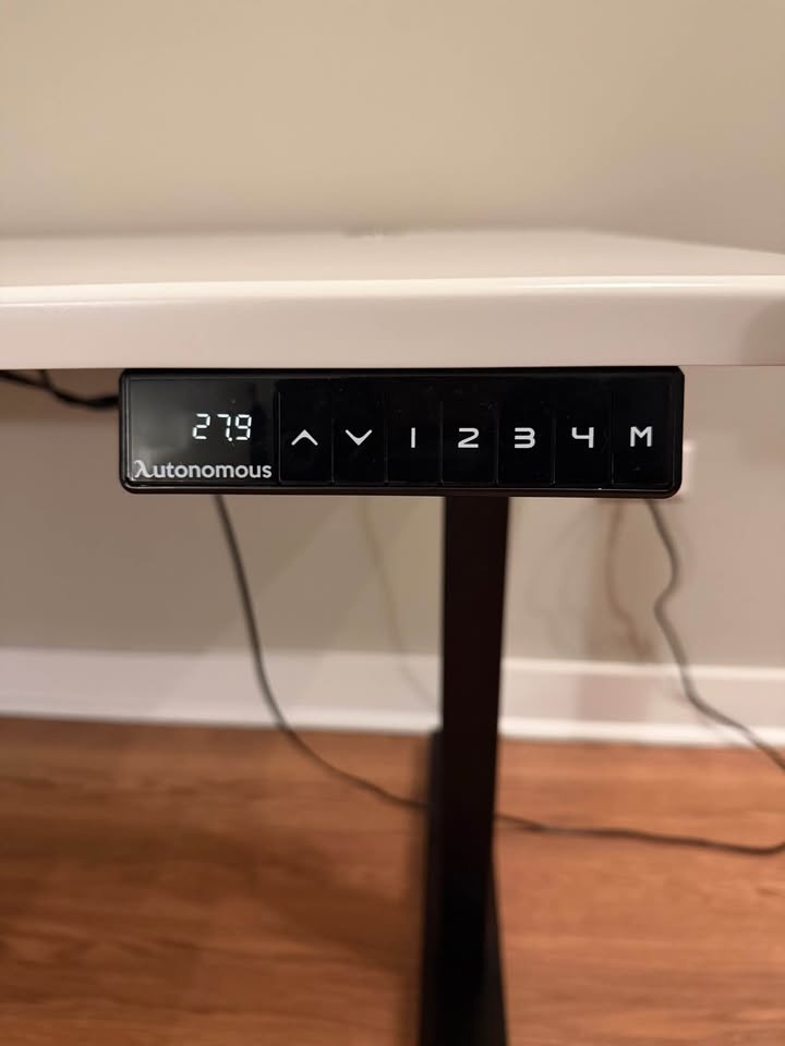 Autonomous Electric Standing Desk - White/Black - photo 2