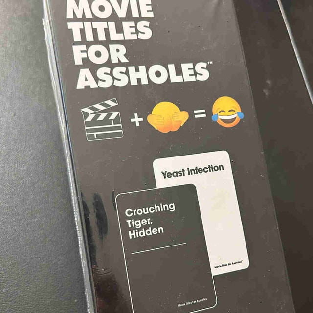 Movie Titles for A$$holes Party Game Board Game New Sealed