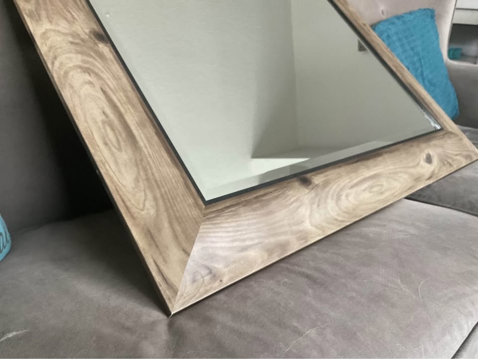 Large Rectangular Wooden Frame Mirror - photo 2