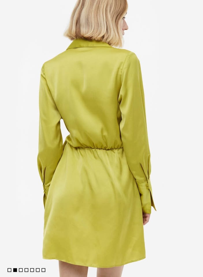 H&M Satin Silky Tie Wrap Mini Dress | Size Large - photo 2