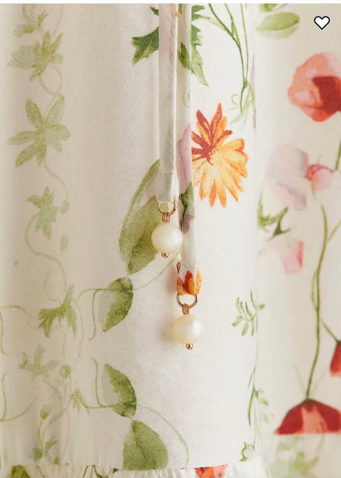 Silky Mini Floral Dress w tie details | Size Medium | New w tags - photo 2