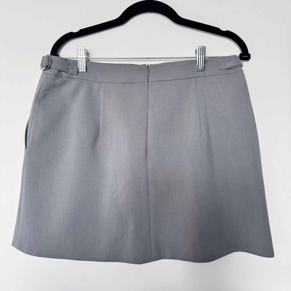Steel Grey Mini Tennis Skirt | Large | New w Tags - photo 5