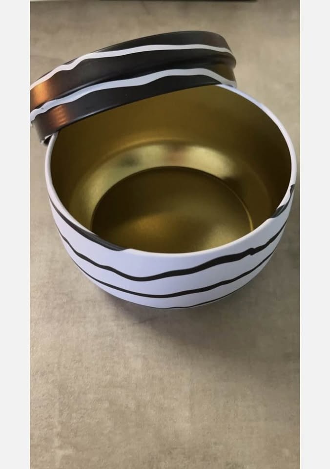 Zebra Print Tin Cans With Lids: 8oz, 12Pack for Crafts - photo 3