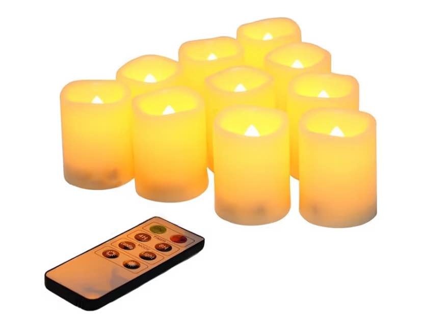 Flameless Votive Candles w/ Remote & Timer - Set of 10 - photo 2