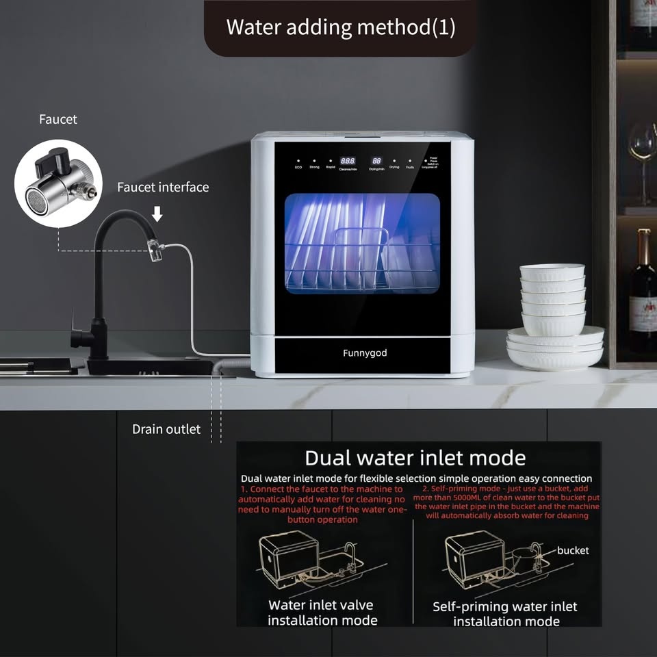 Brand new Funnygod Portable Countertop Dishwasher - photo 4