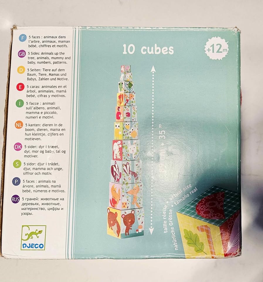 Award-Winning Djeco Forest Stacking Cubes (10 Pcs) - photo 4