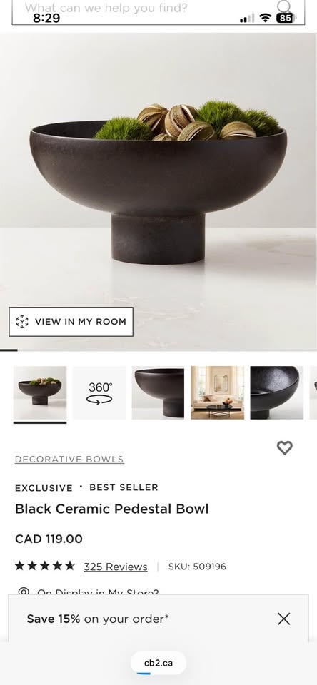 CB2 Ceramic Pedestal Bowl - photo 4
