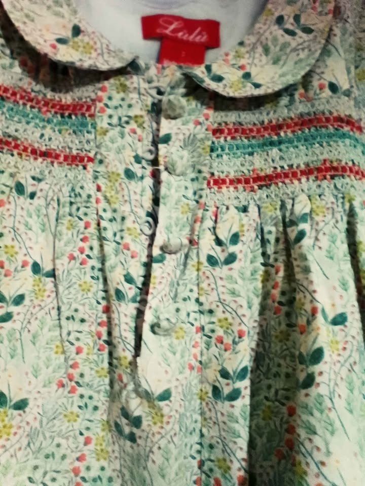 Lulu Toddler Girls Dress Size 2 Floral Smocking - photo 5