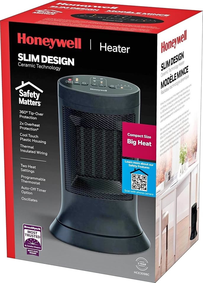 NEW Honeywell Slim Ceramic Tower Space Heater