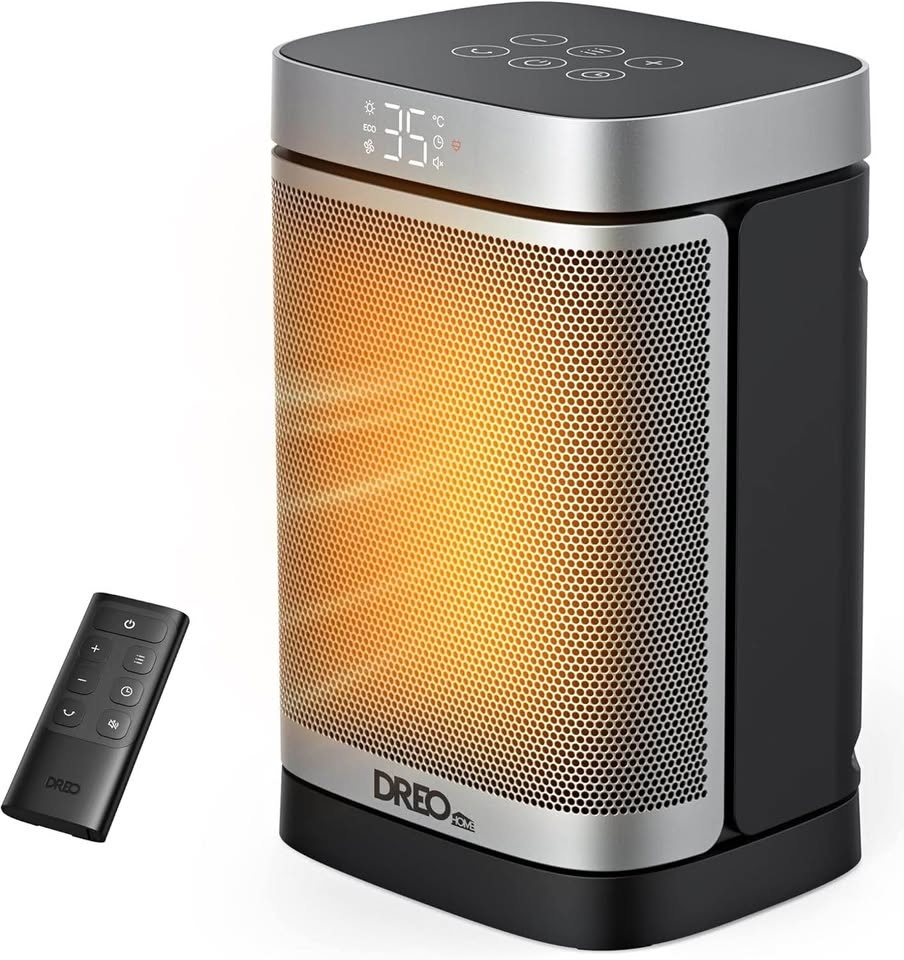 DREO 1500W Portable Space Heater w/ Thermostat & Remote