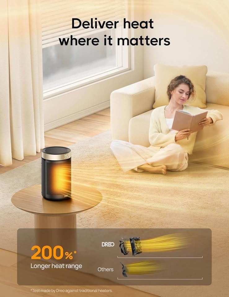 Dreo 1500W Portable Space Heater w/ Thermostat & Remote - photo 5