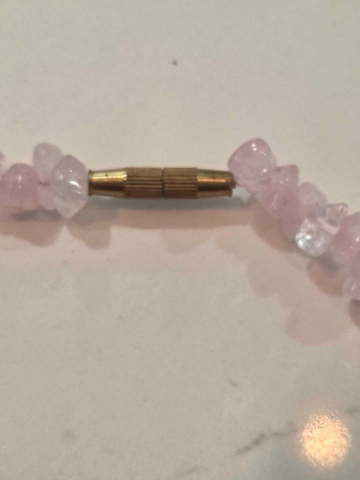 Natural Rose Quartz Chip Necklace | Pink Crystal Gemstone Jewelr - photo 5