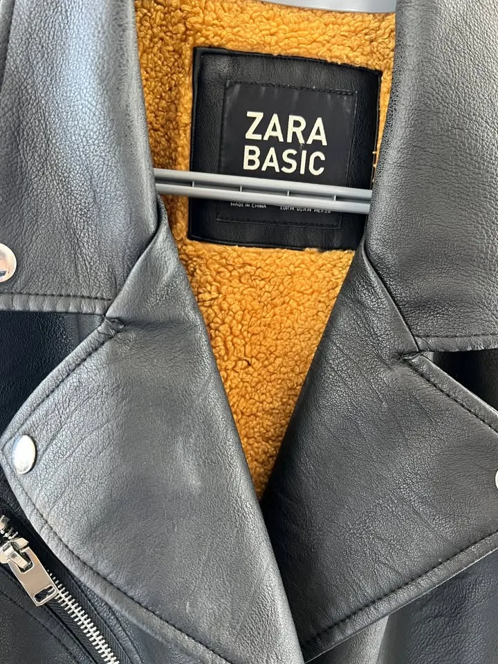 Women's Zara Black Faux Leather Jacket image indicator(2)