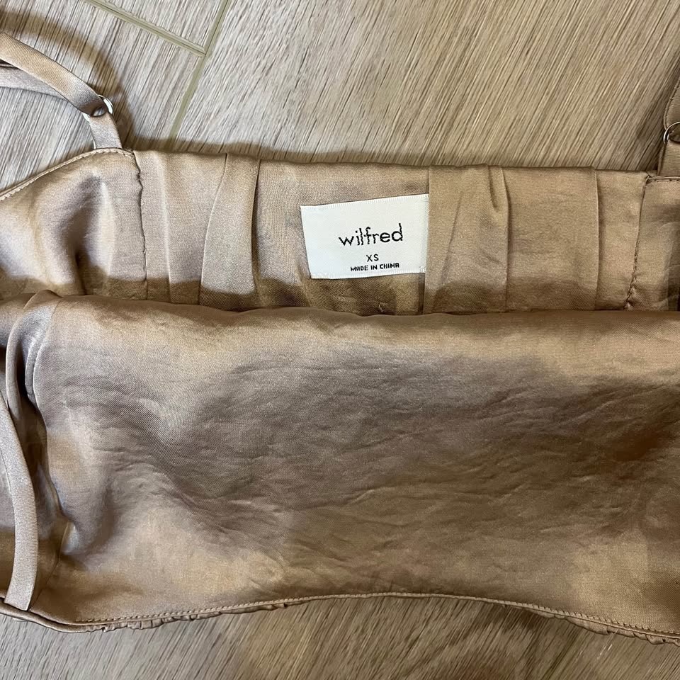 WILFRED Satin Women's Crop-Top - shiny tan - Size XS - photo 4