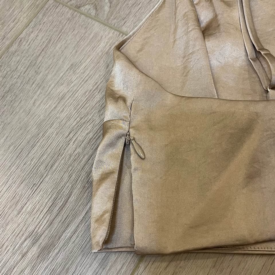 WILFRED Satin Women's Crop-Top - shiny tan - Size XS - photo 5