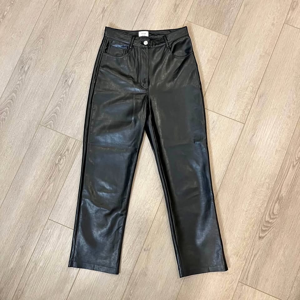 Wilfred Melina Black Vegan Leather Pants - Size 4