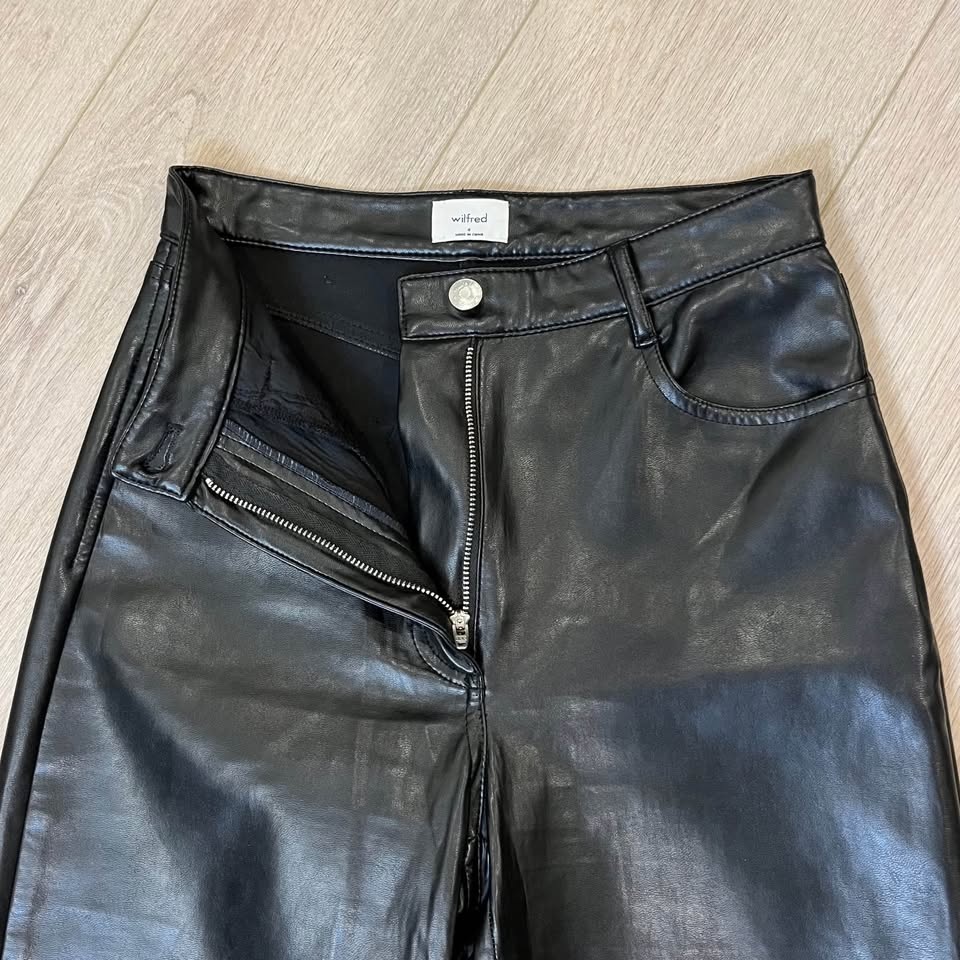 Wilfred Melina Black Vegan Leather Pants - Size 4 - photo 4
