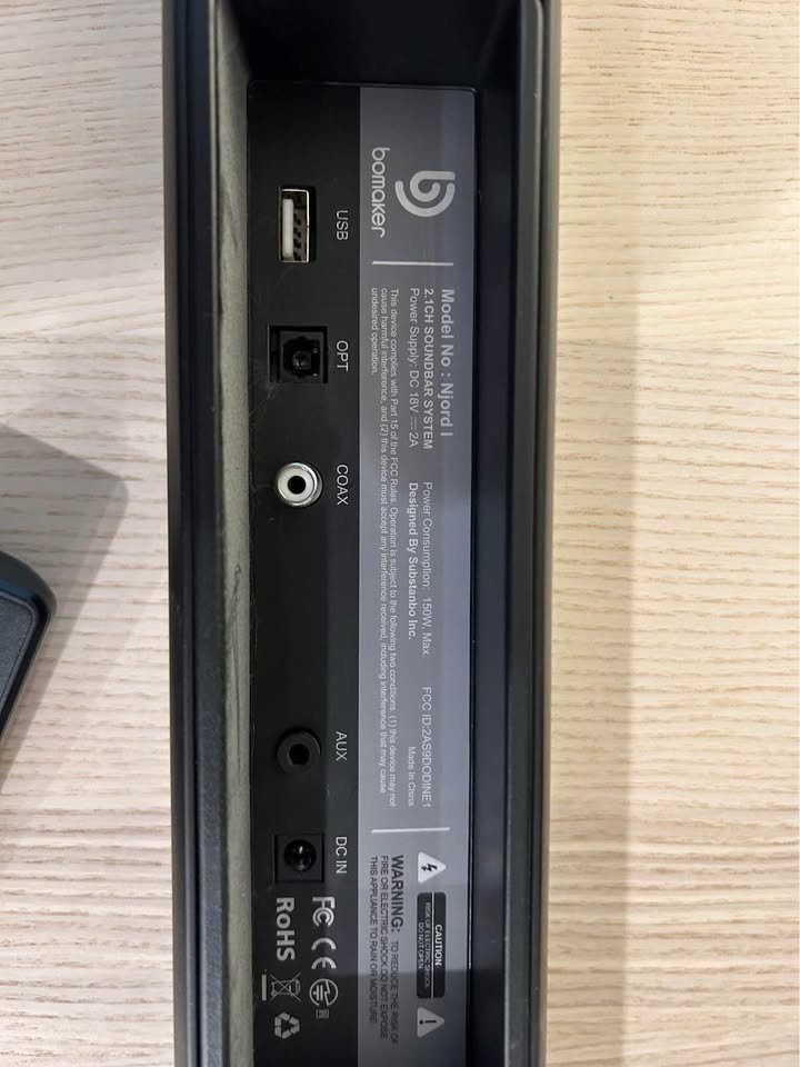 Bomaker Njord 1 Soundbar with Wireless Subwoofer (150W) - photo 3