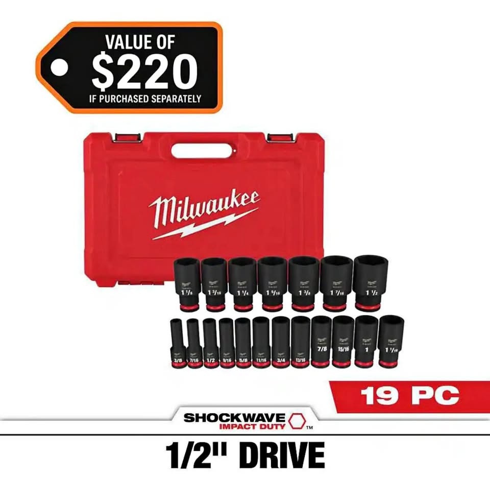 Milwaukee 1/2 Impact Set SAE