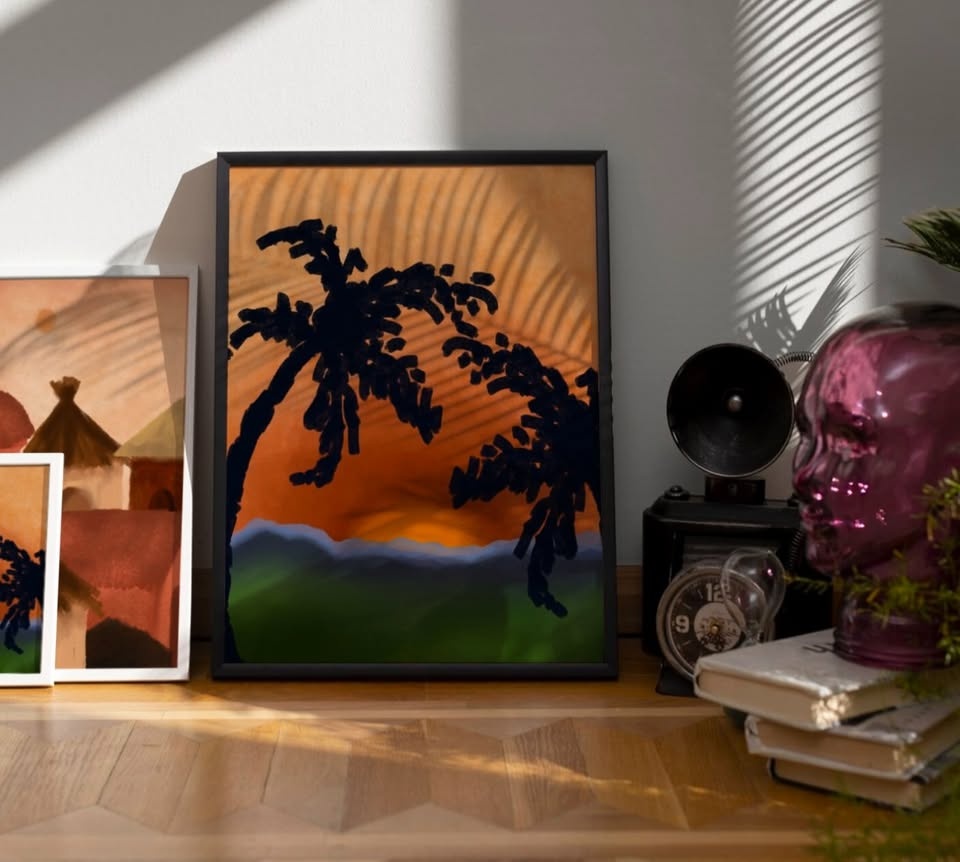 Palm Wine Sunsets Framed Print 11x14 - photo 2