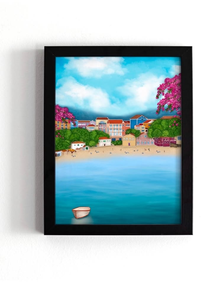 Santorini Dreams Art Print