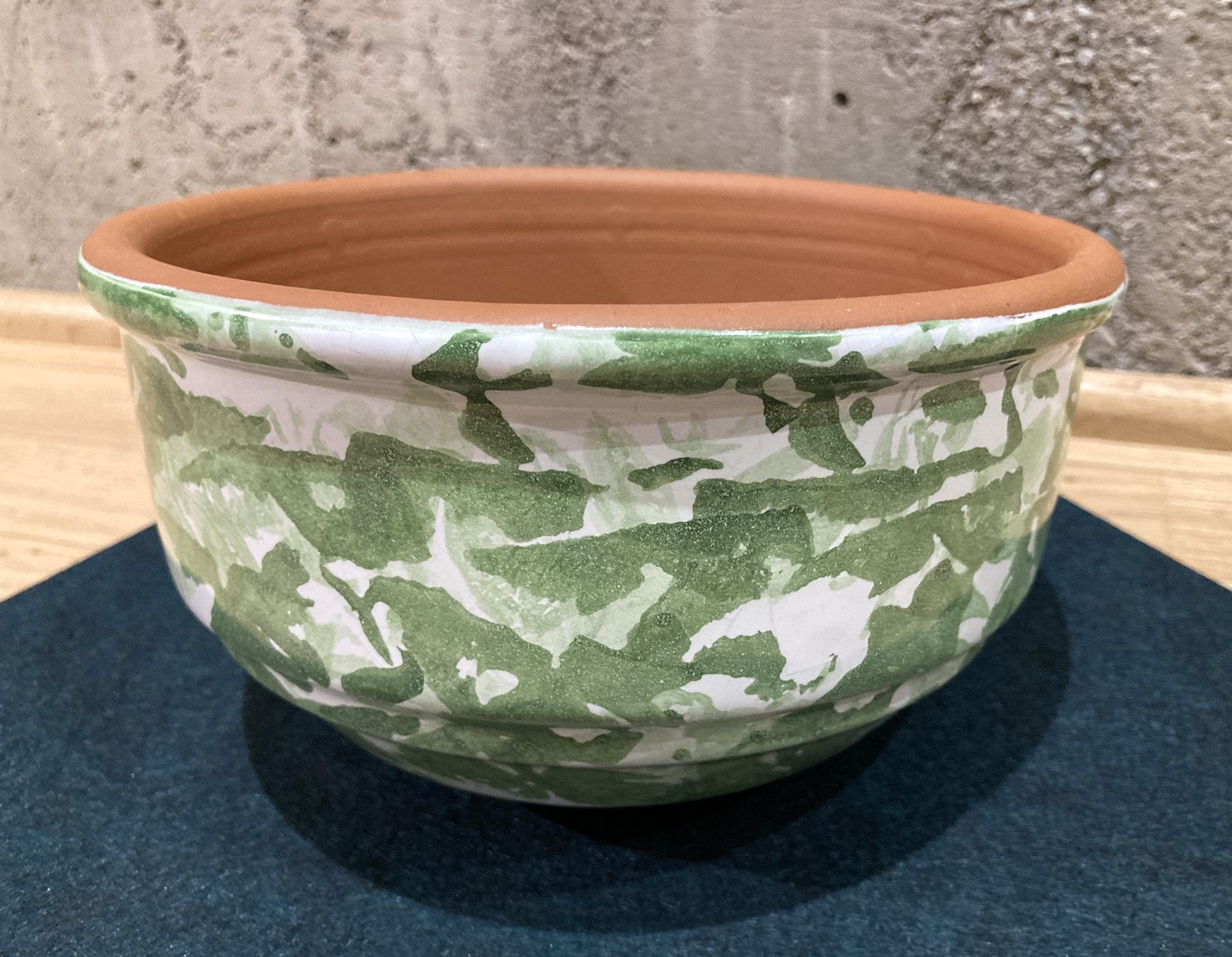 SILMA Italy Terracotta Pottery Flower Pot Planter Green/White - photo 5