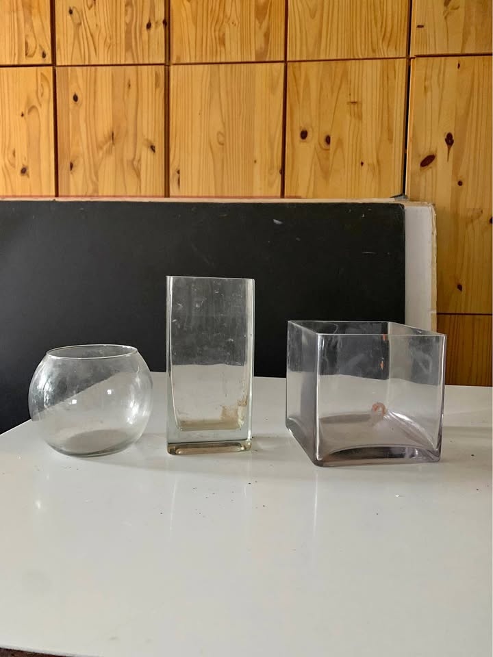 Glass Vases 3 Pack