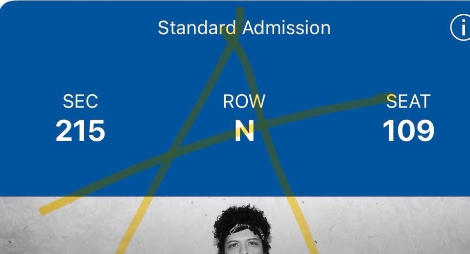 Bruno Mars Tickets - 4 Seats Together - photo 2