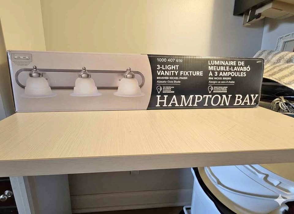 Hampton Bay 3 Light Vanity Fixture - photo 2