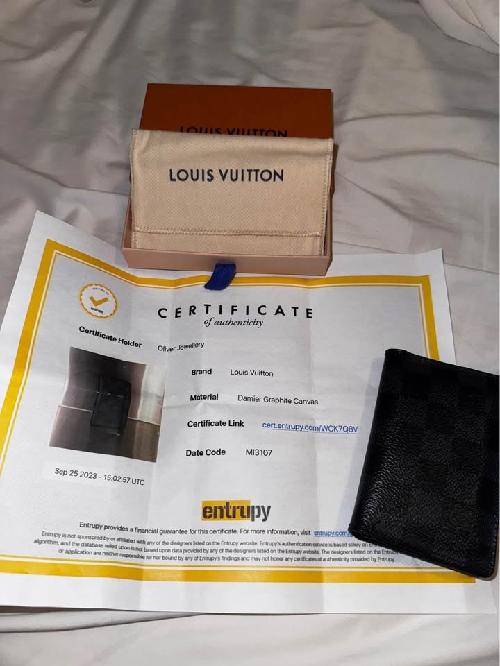 Authentic LV pocket organizer black