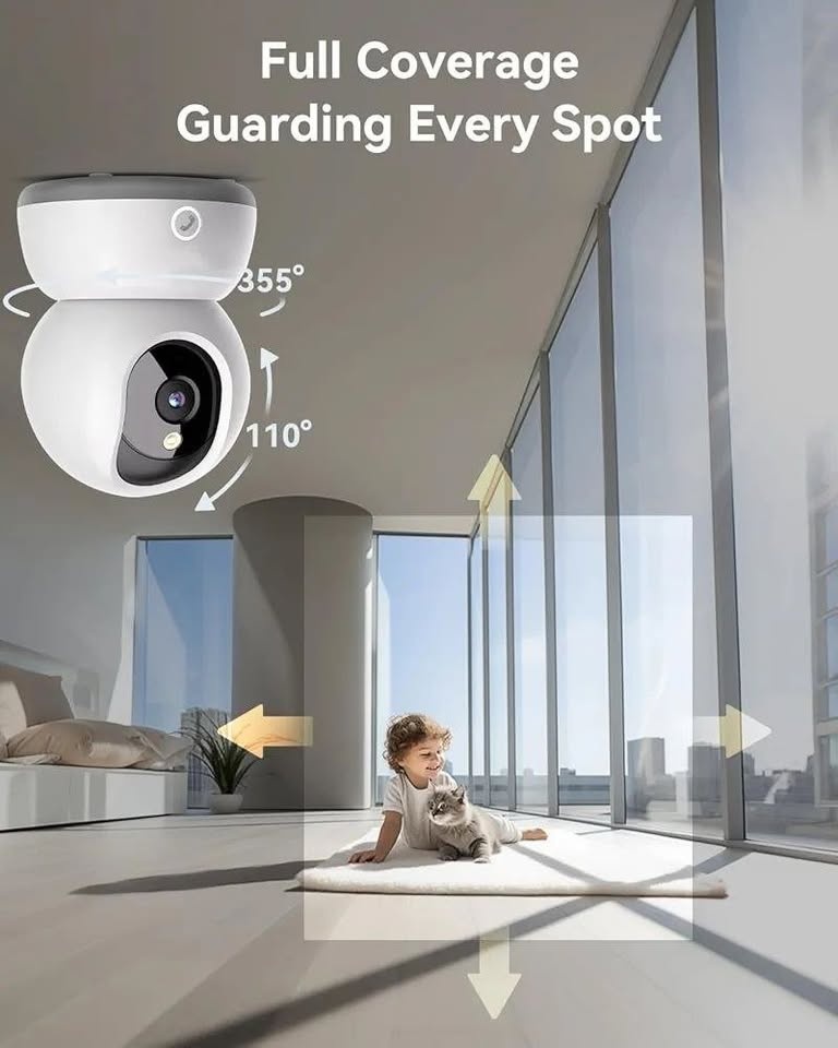 NEW Pet Camera – 2K 360° WiFi | Color Night Vision | 2-Way Audio - photo 2