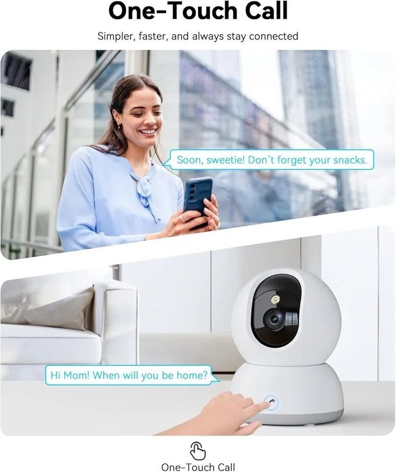 NEW Baby Monitor Camera – 2K 360° WiFi | Night Vision | 2-Way Au - photo 3