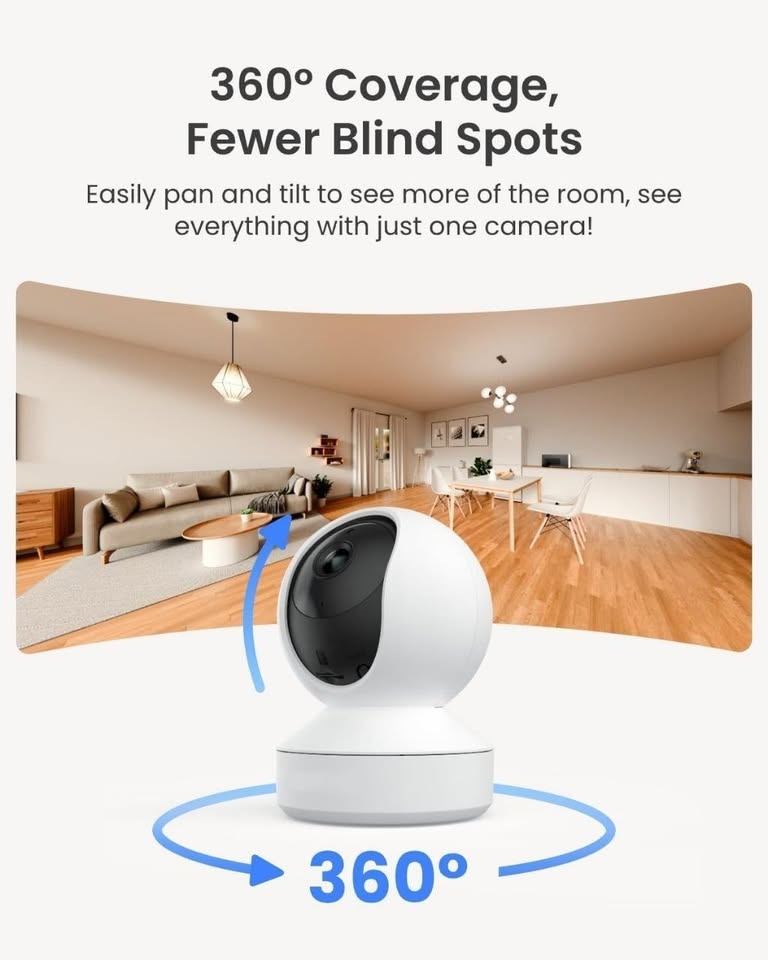 NEW Baby Monitor Camera – 2K 360° WiFi | Night Vision | 2-Way Au - photo 5