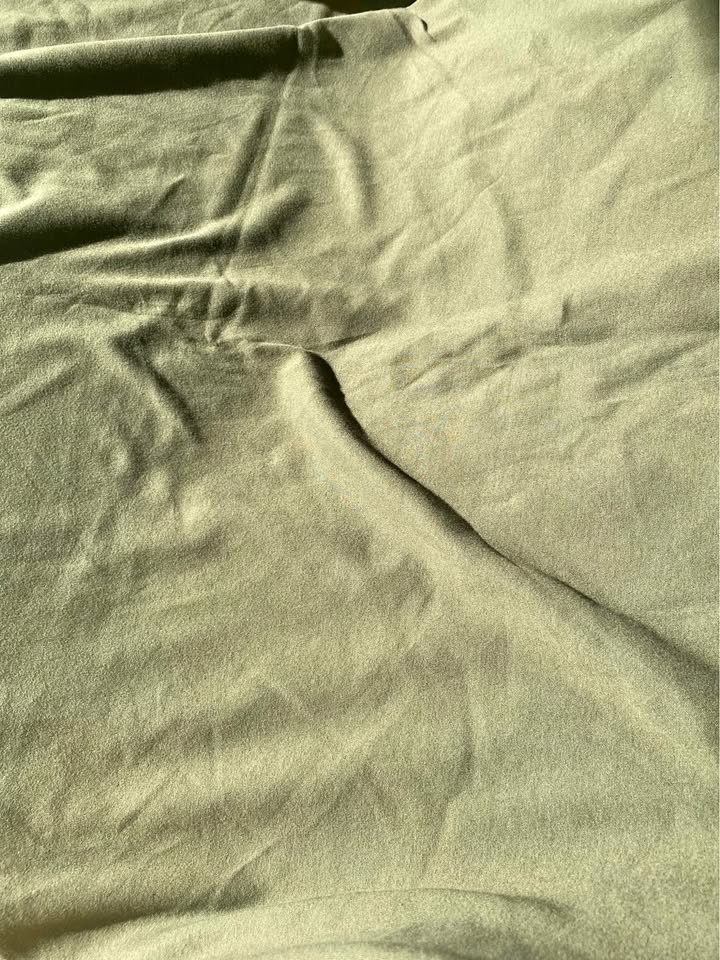 Dark green cotton Jersey knit fabric