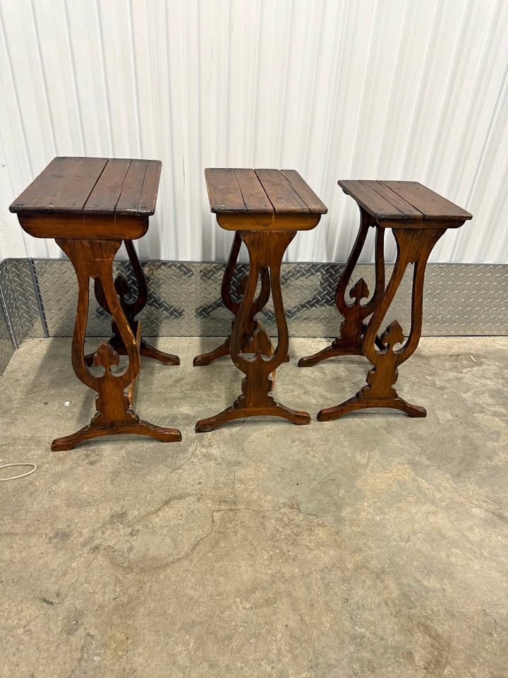 Vintage Accent Table Solid Wood
