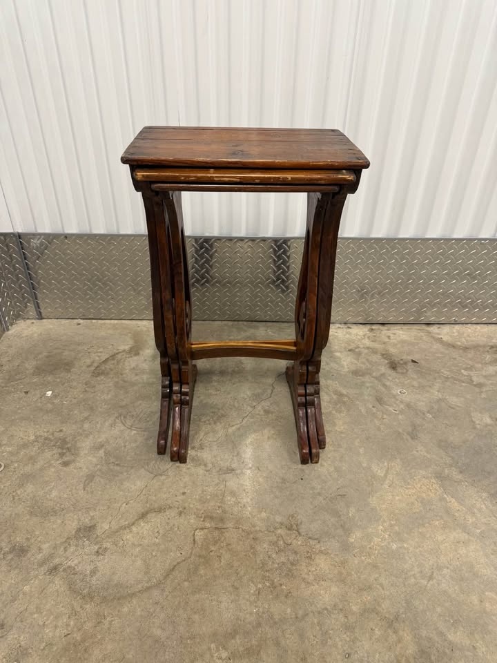 Vintage Accent Table Solid Wood - photo 3