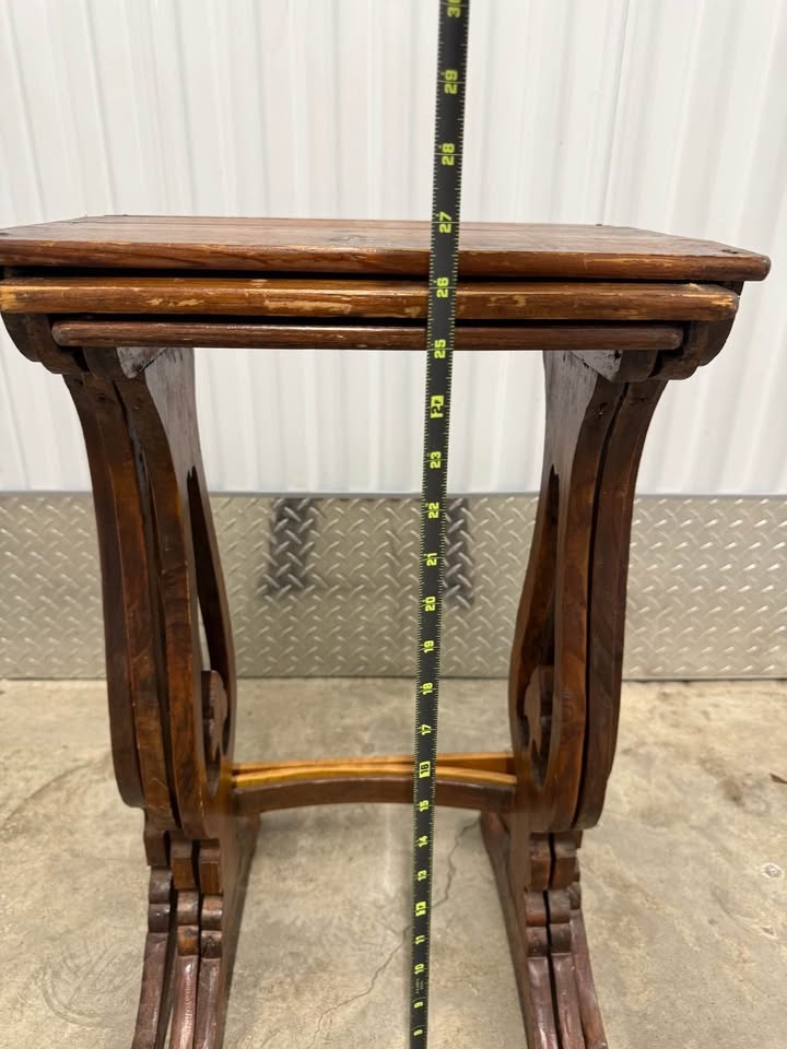 Vintage Accent Table Solid Wood - photo 4